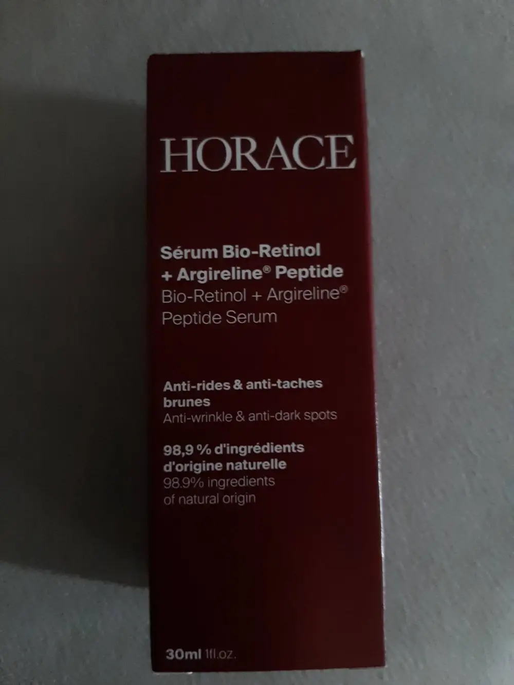 HORACE - Sérum bio-retinol + argireline peptide