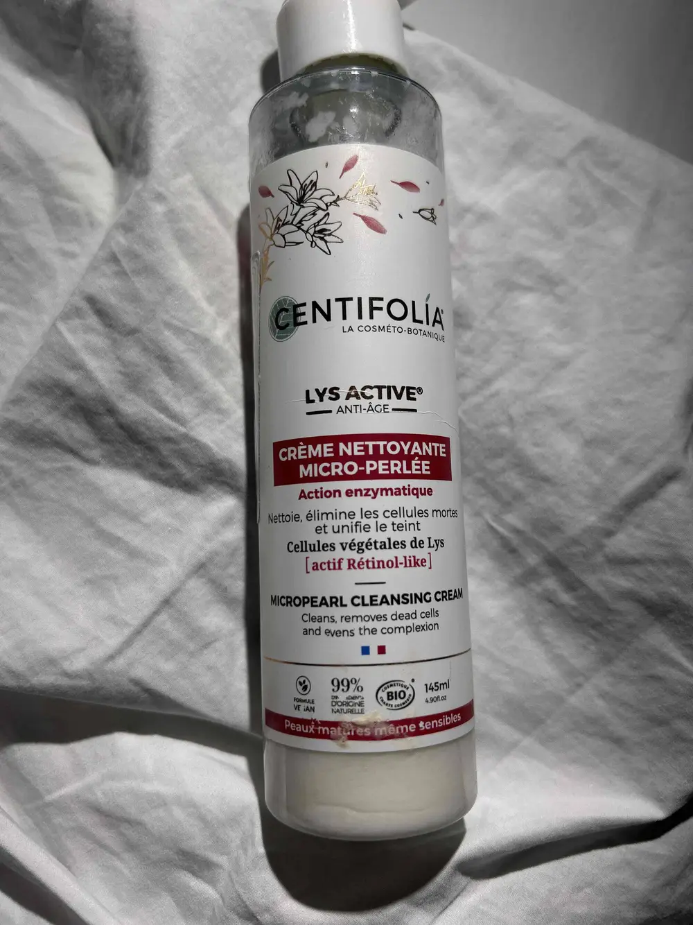 CENTIFOLIA - Lys active - Crème nettoyante micro-perlée