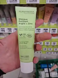 ALPHANOVA - Masque purifiant argile + zinc