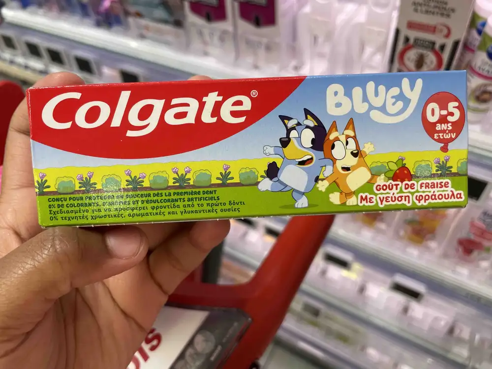 COLGATE - Bluey - Dentifrice 0-5 ans goût de fraise