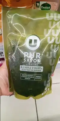 U - Pur savon liquide à l'huil d'olive & à l'extrait de romarin