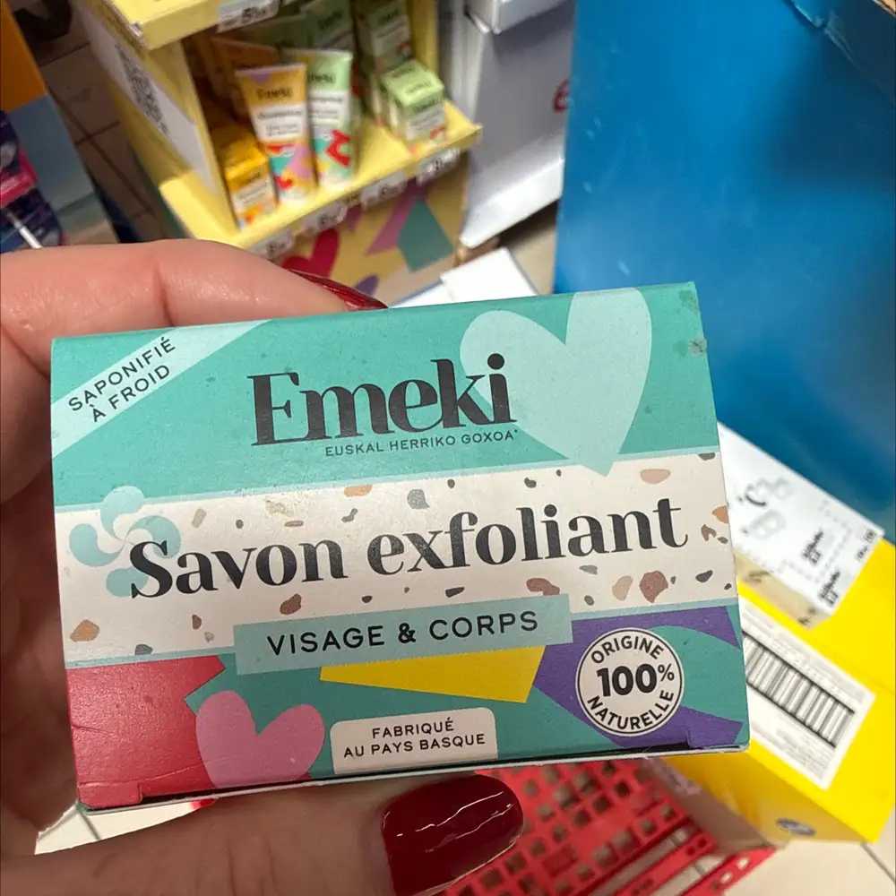 EMEKI - Savon exfoliant visage & corps saponifié à froid