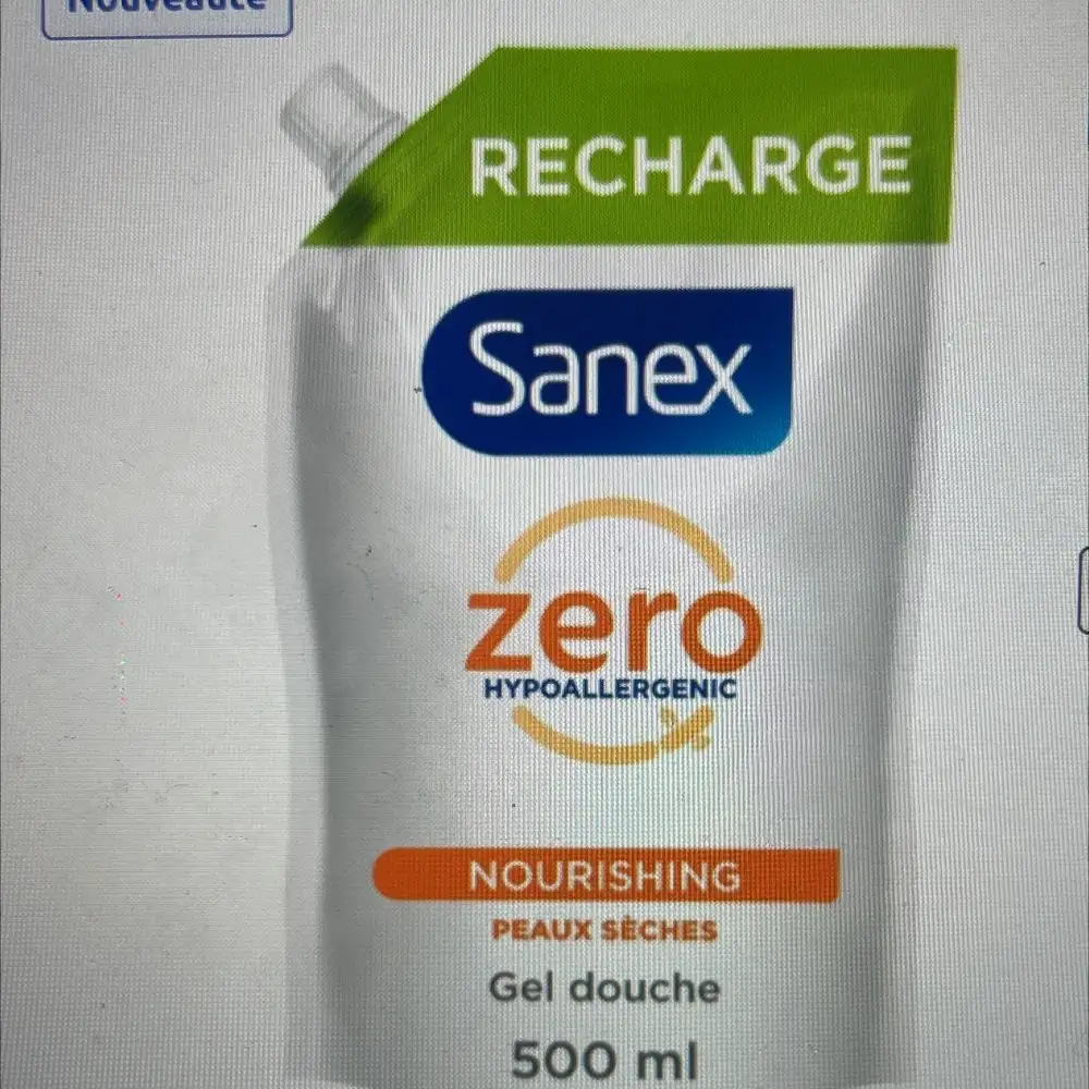 SANEX - Peaux sèches - Gel douche zero hypoallergenic