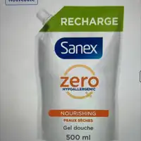 SANEX - Peaux sèches - Gel douche zero hypoallergenic