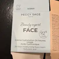 PEGGY SAGE - Beauty expert - Crème hydratation 24 heures visage