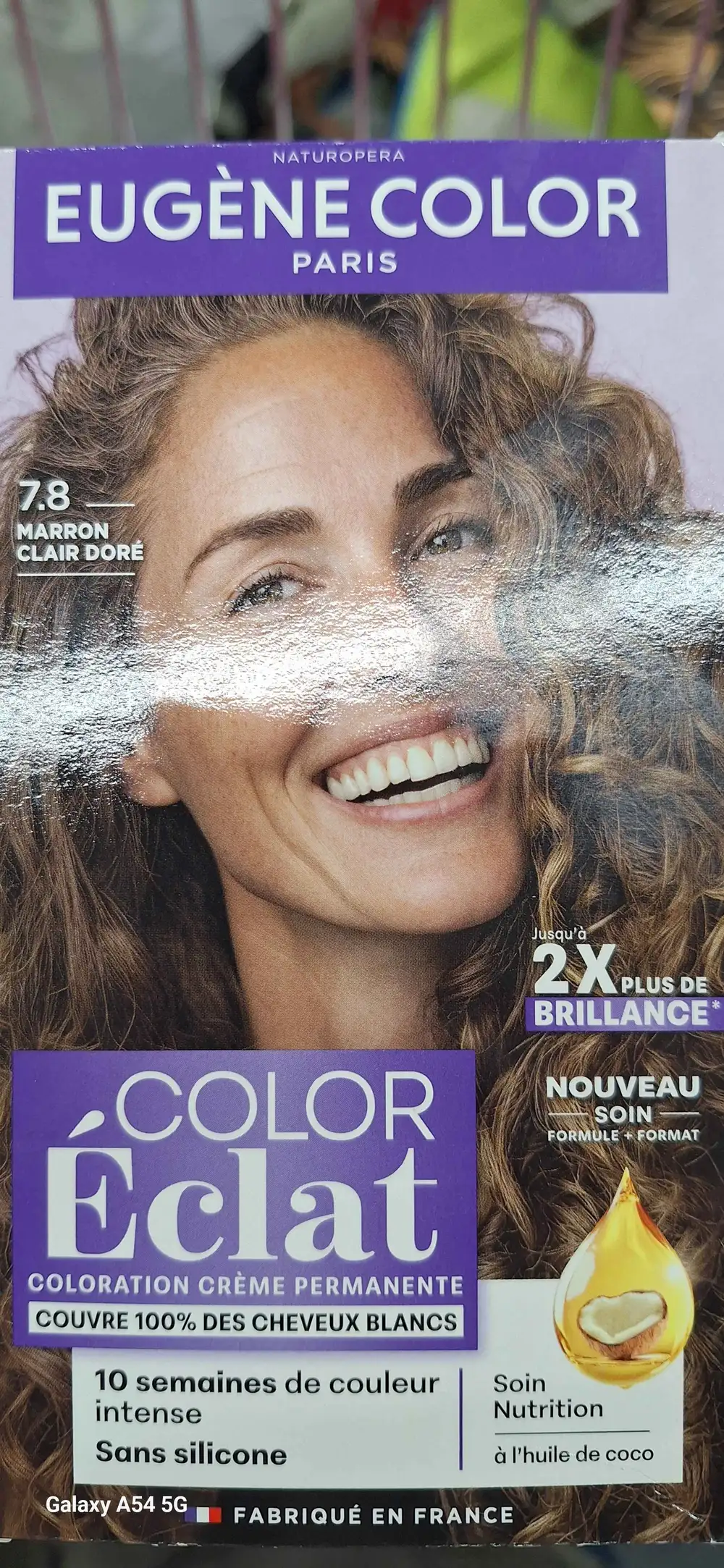 EUGÈNE COLOR - Color eclat - Coloration crème permanente 7.8 marron clair doré