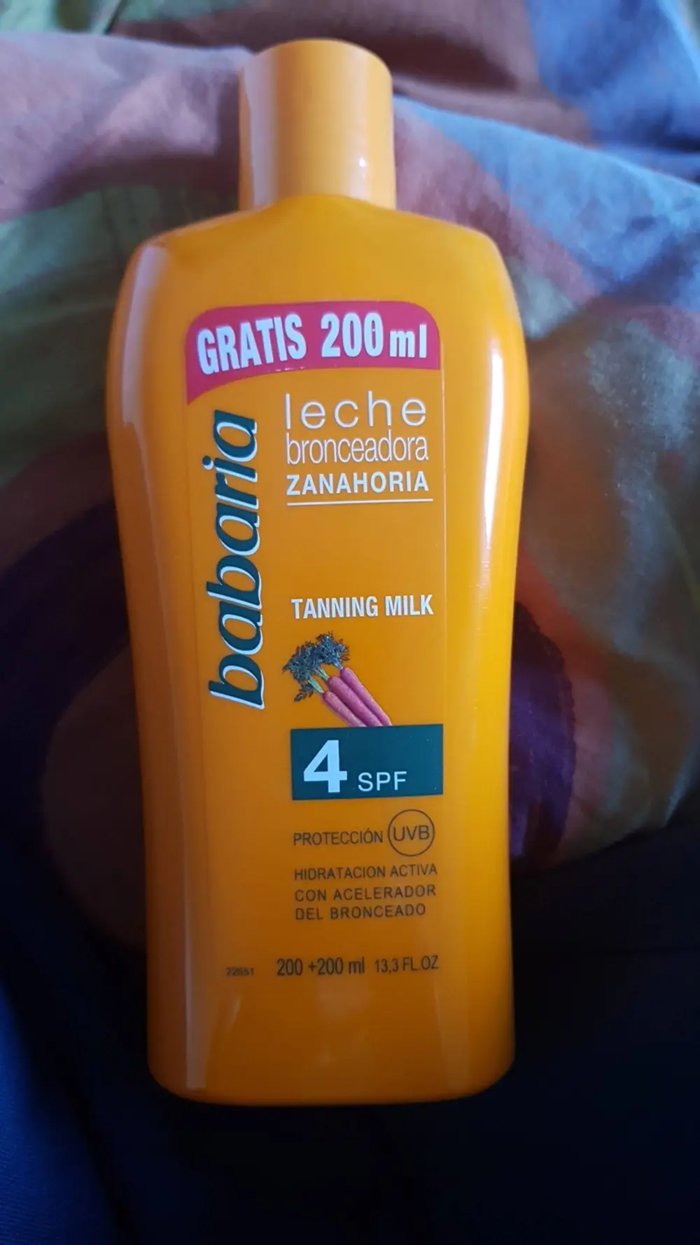 BABARIA - Leche bronceadora Zanahoria - Tanning milk spf 4