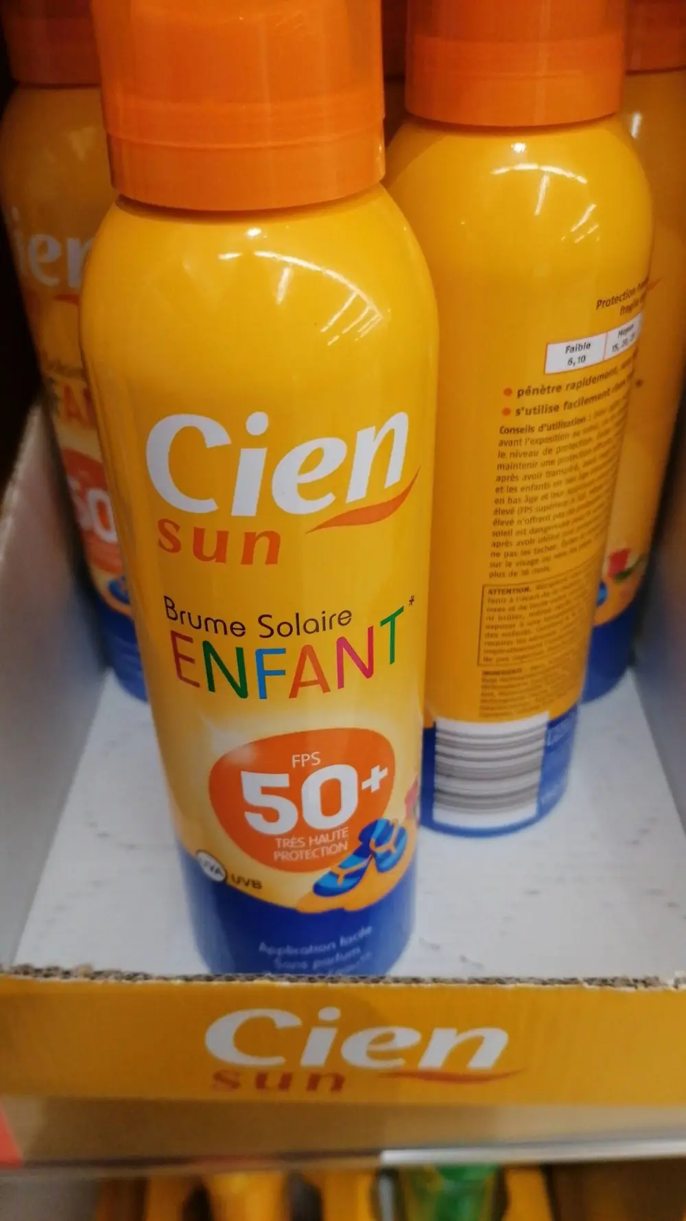 LIDL - Cien Sun - Brume solaire enfant FPS 50+