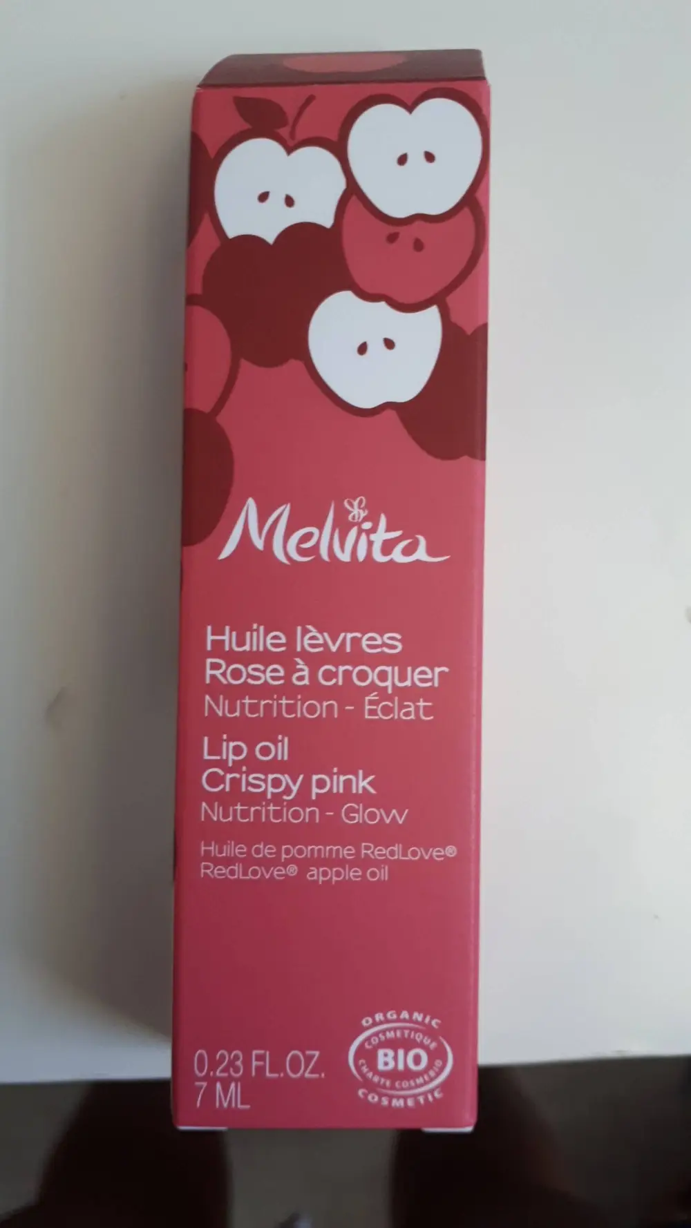 MELVITA - Huile lèvres rose à croquer 