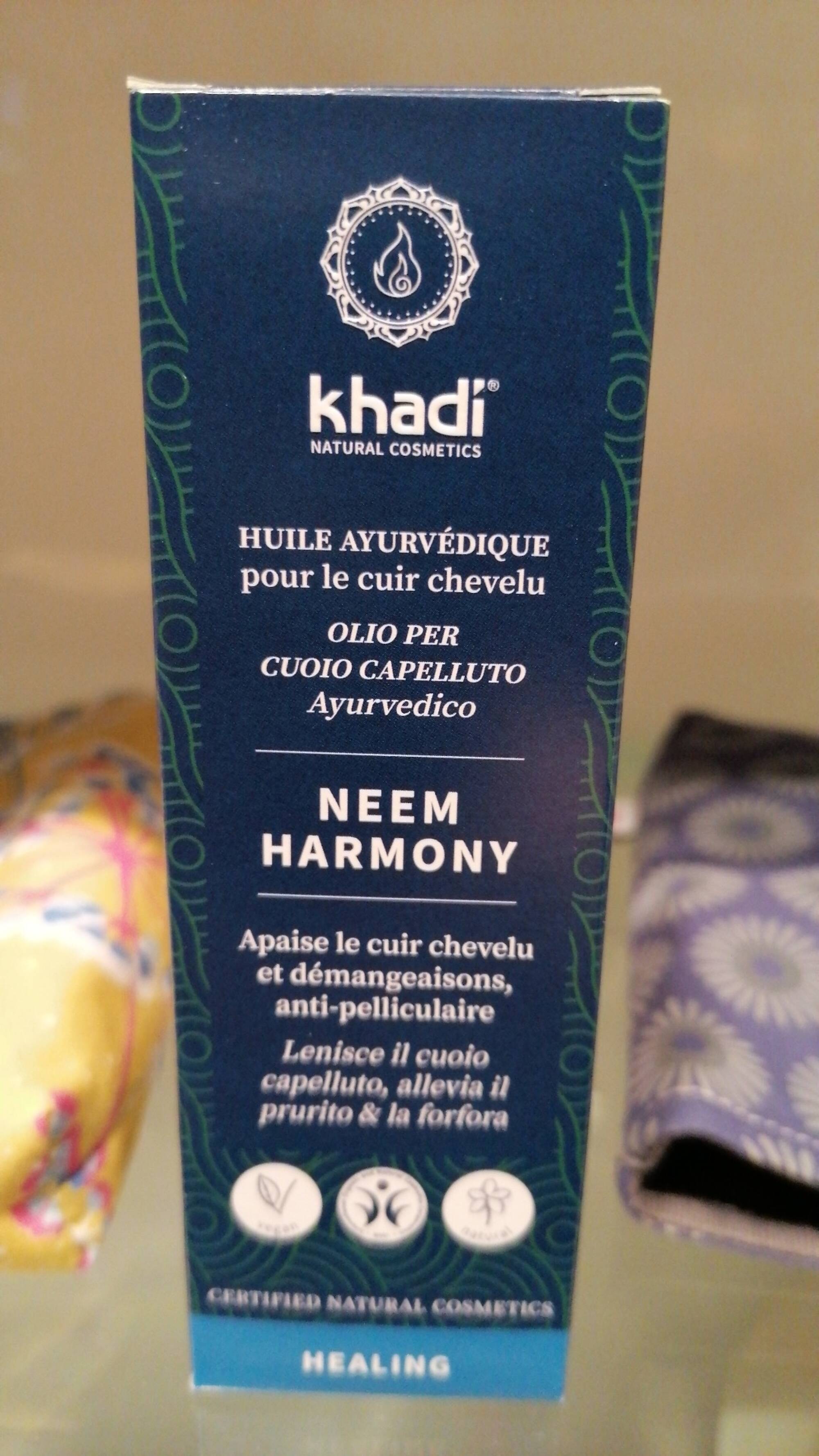 KHADI - Neem harmony - Huile ayurvédique pour le cuir chevelu