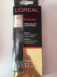 L'ORÉAL PARIS - Infaillible - Vernis gel duo longue tenue