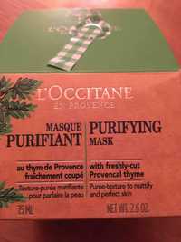 L'OCCITANE EN PROVENCE - Masque purifiant au thym de Provence