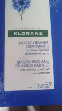 KLORANE - Patchs lissants défatigants au bleuet apaisant