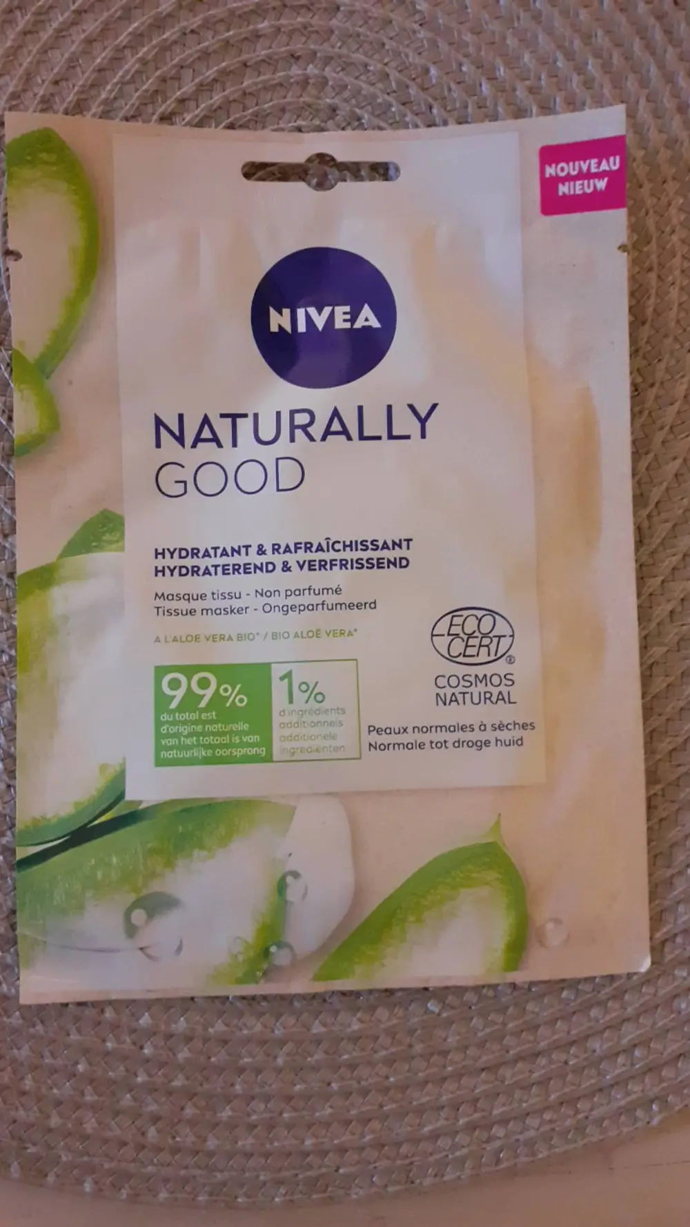 NIVEA - Naturally Good - Masque tissu à l'Aloe vera bio