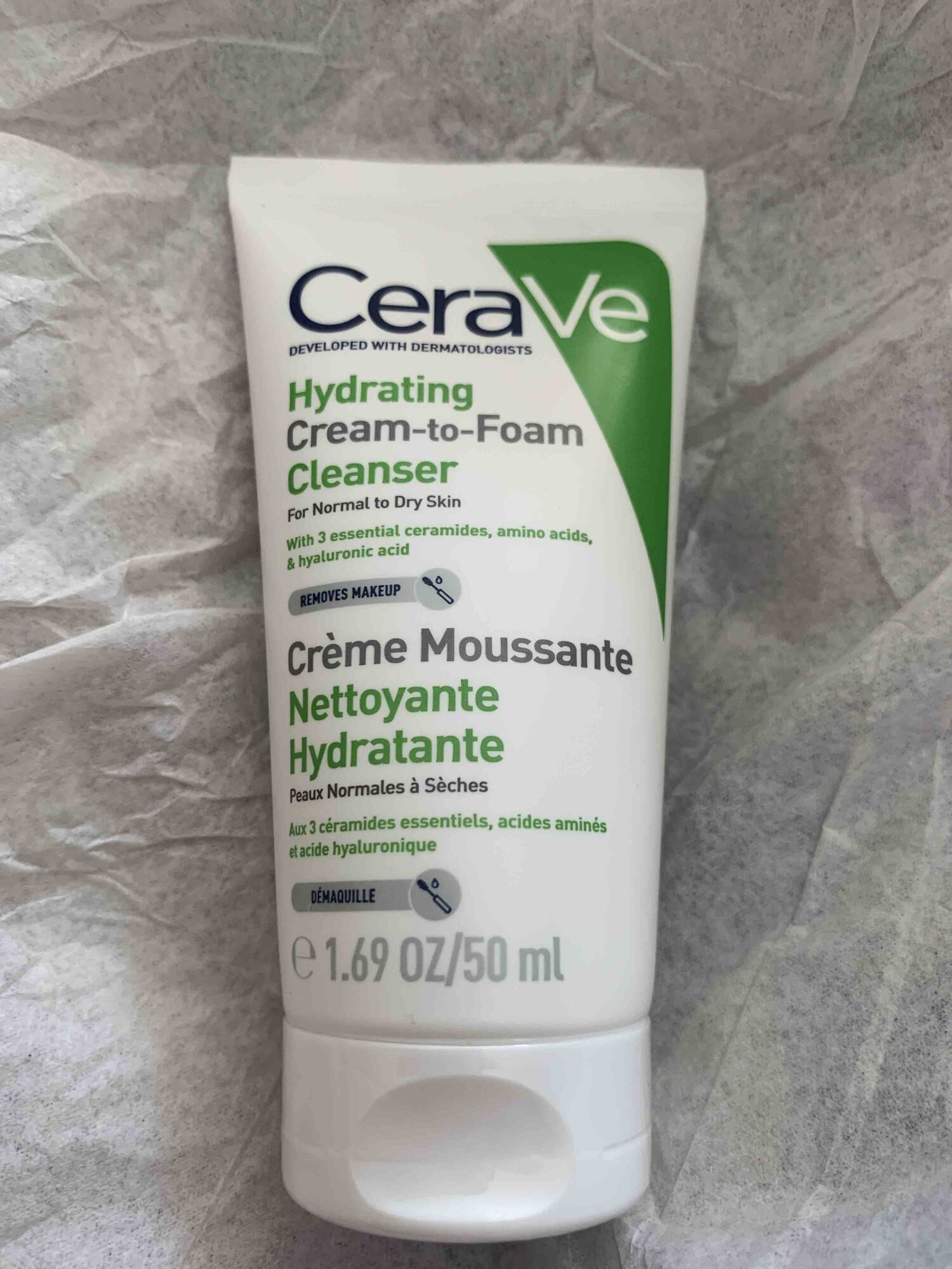 CERAVÉ - Crème moussante - Nettoyante hydratante