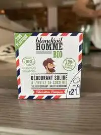 BLONDÉPIL - Homme - Déodorant solide à l’huile de coco bio