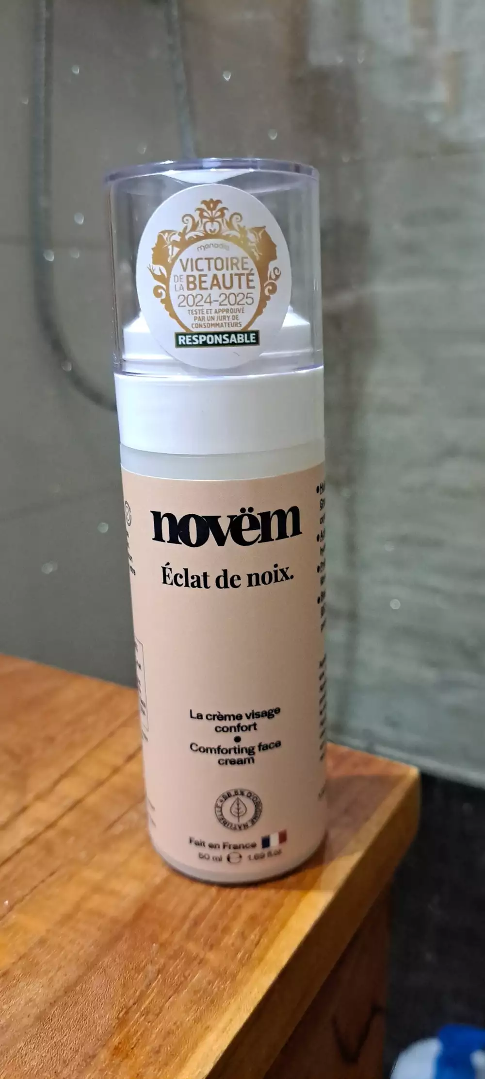 NOVËM - Eclat de noix - La crème visage confort
