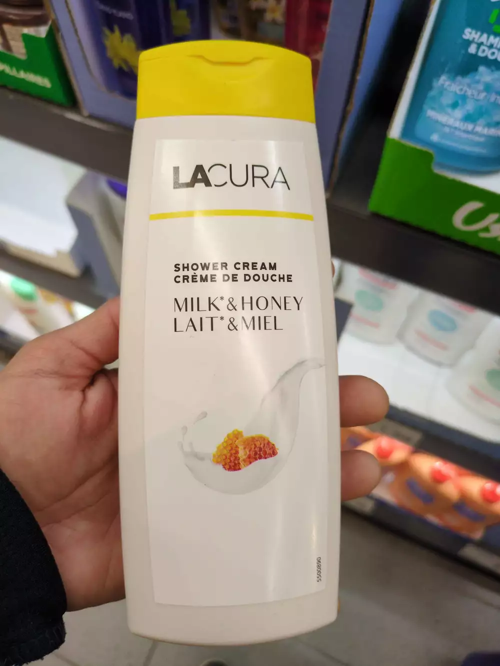 LACURA - Crème de douche au lait et miel 