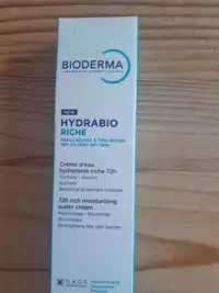 BIODERMA - Hydrabio riche - Crème d'eau hydratante riche 72h