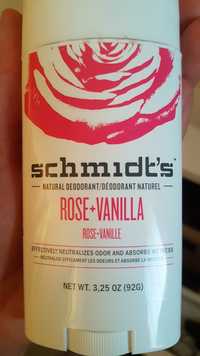 SCHMIDT'S - Rose + vanille - Déodorant naturel