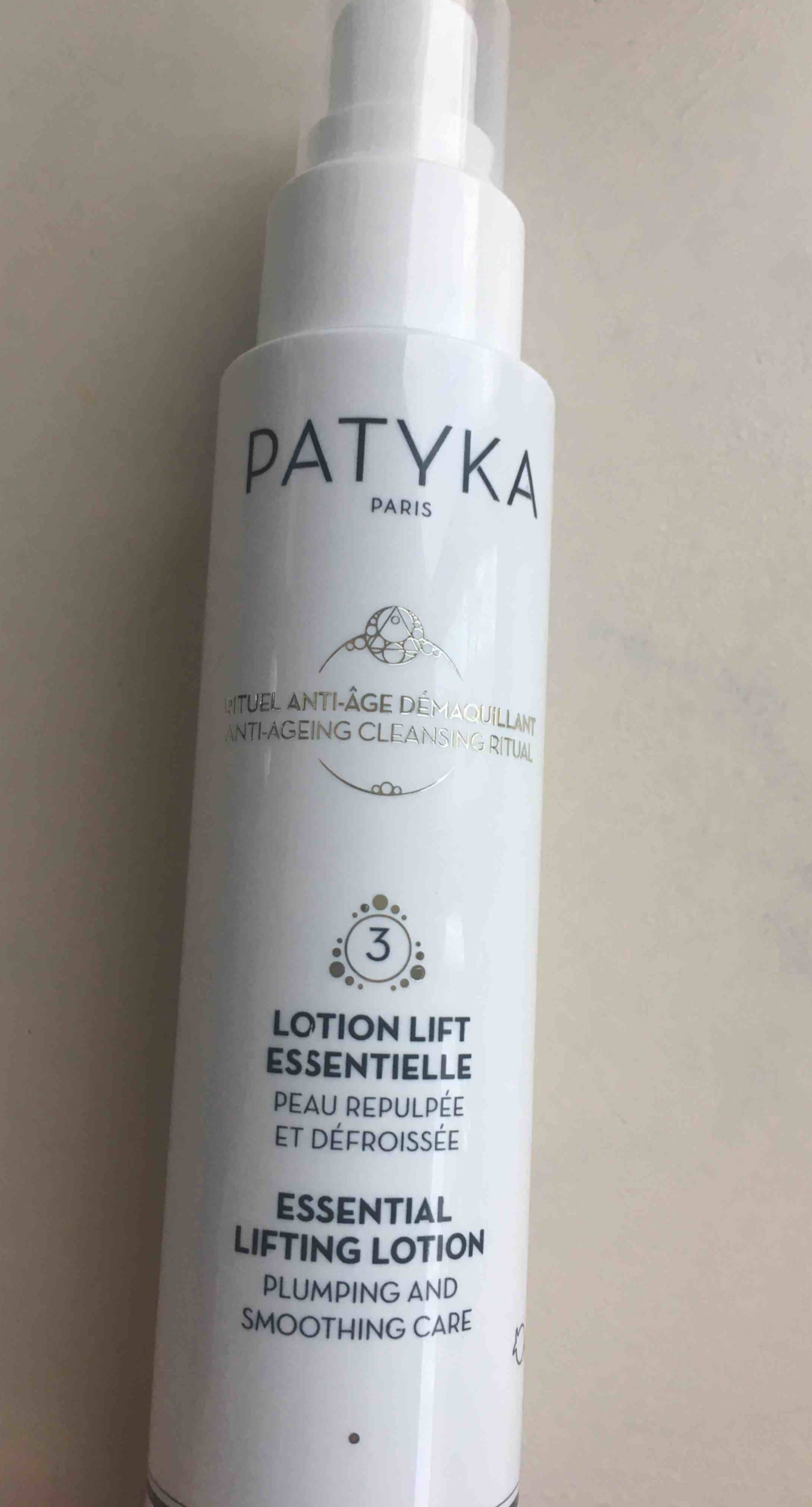 PATYKA - Lotion lift essentielle - Rituel anti-âge démaquillant
