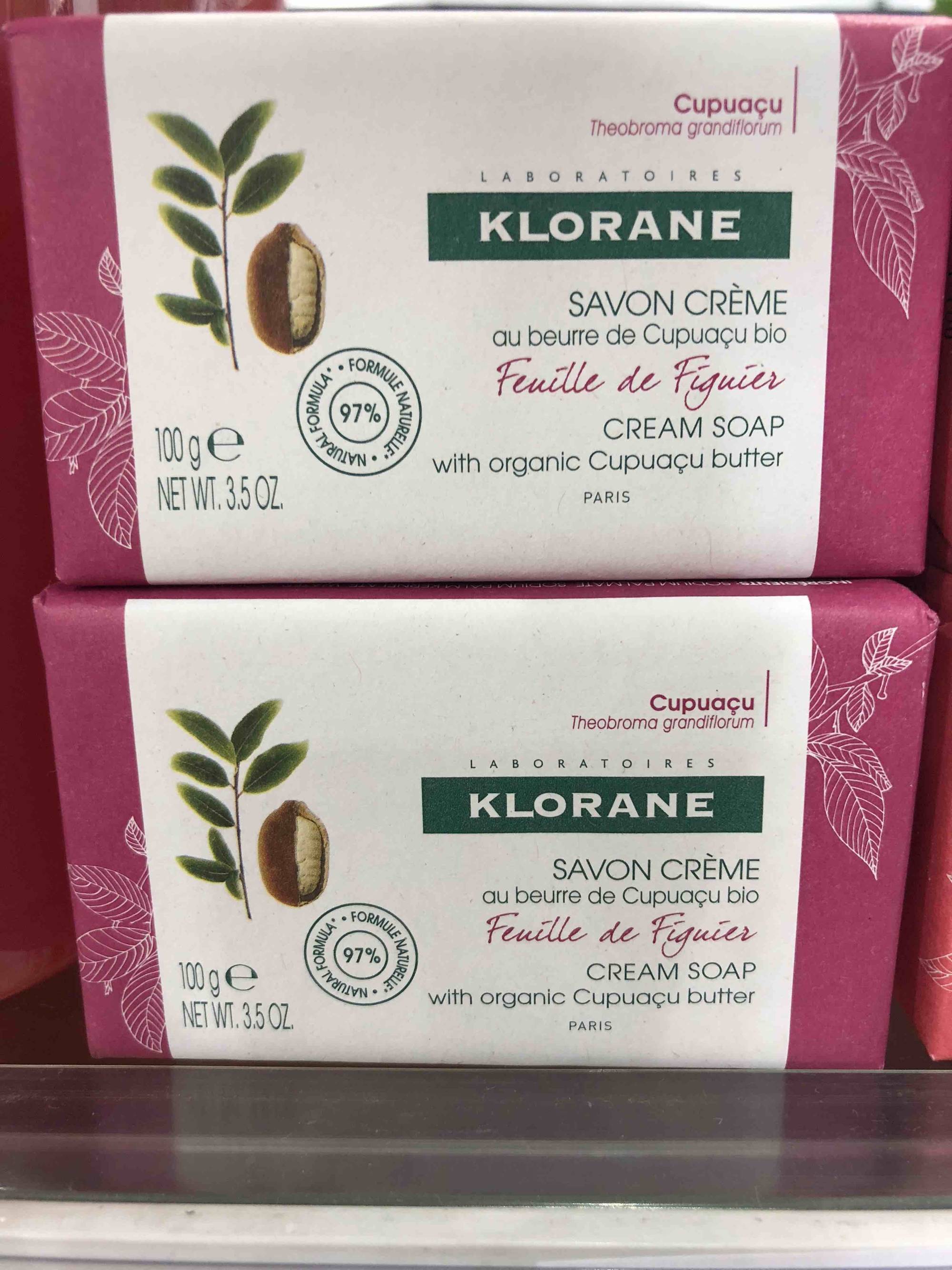 KLORANE - Savon crème - Feuille de Figuier