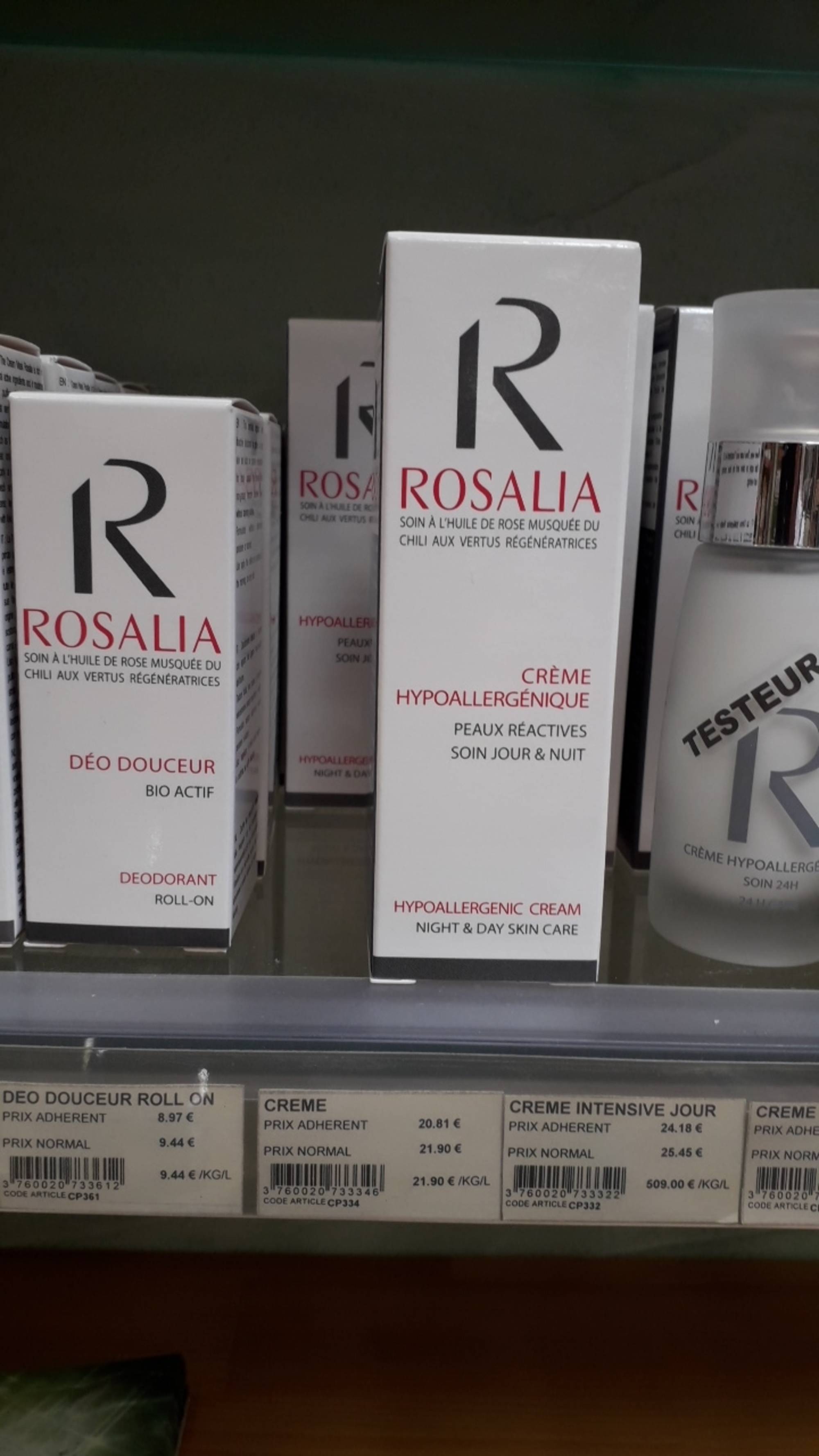 ROSALIA - Crème hypoallergénique - Soin jour & nuit