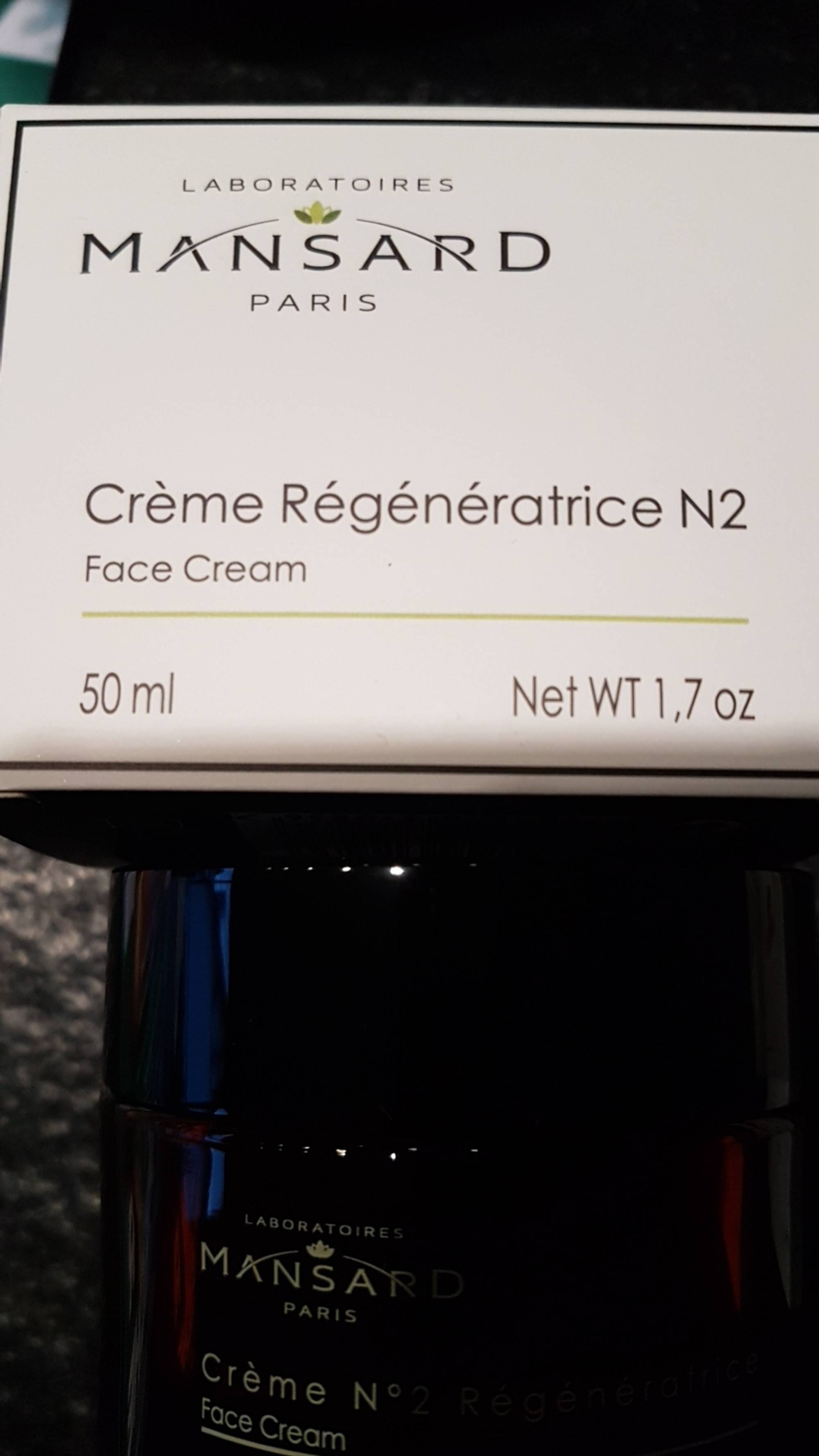MANSARD - Crème régénératrice N2 - Face cream