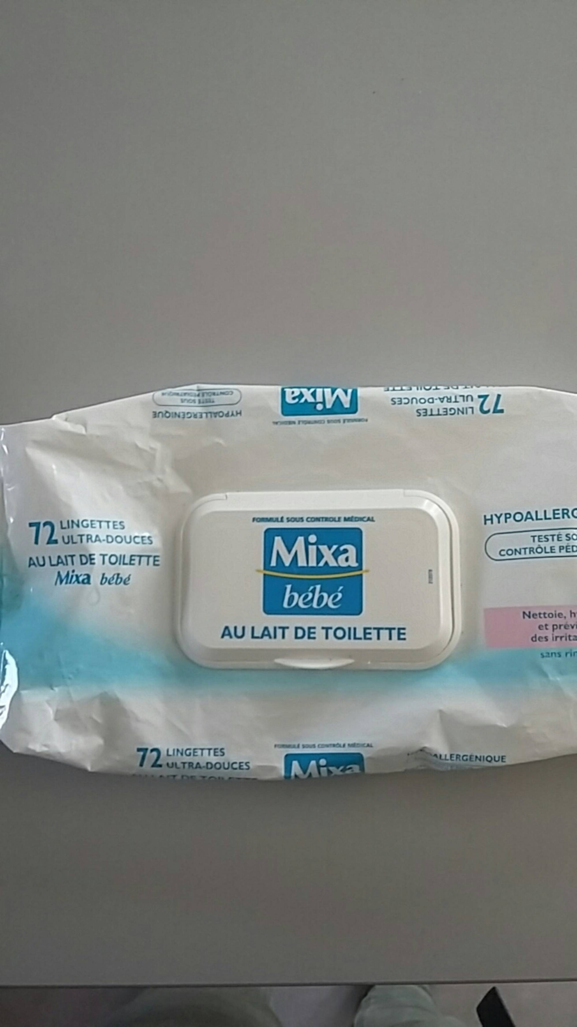 MIXA - Bébé - Lingettes au lait de toilette 