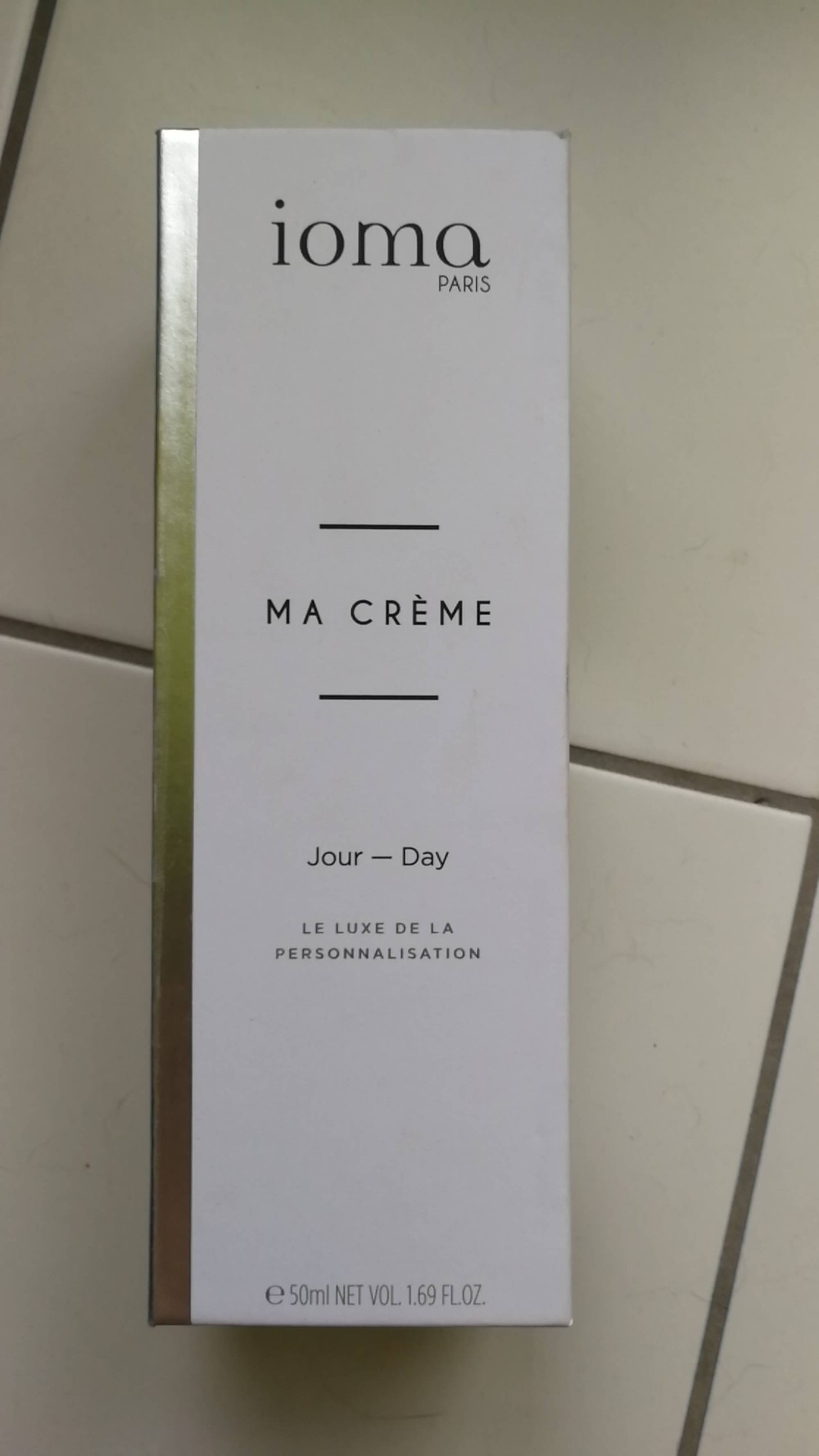 IOMA - Ma crème - Le luxe de la personnalisation
