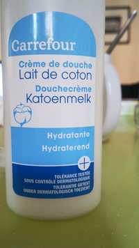 CARREFOUR - Crème de douche lait de coton