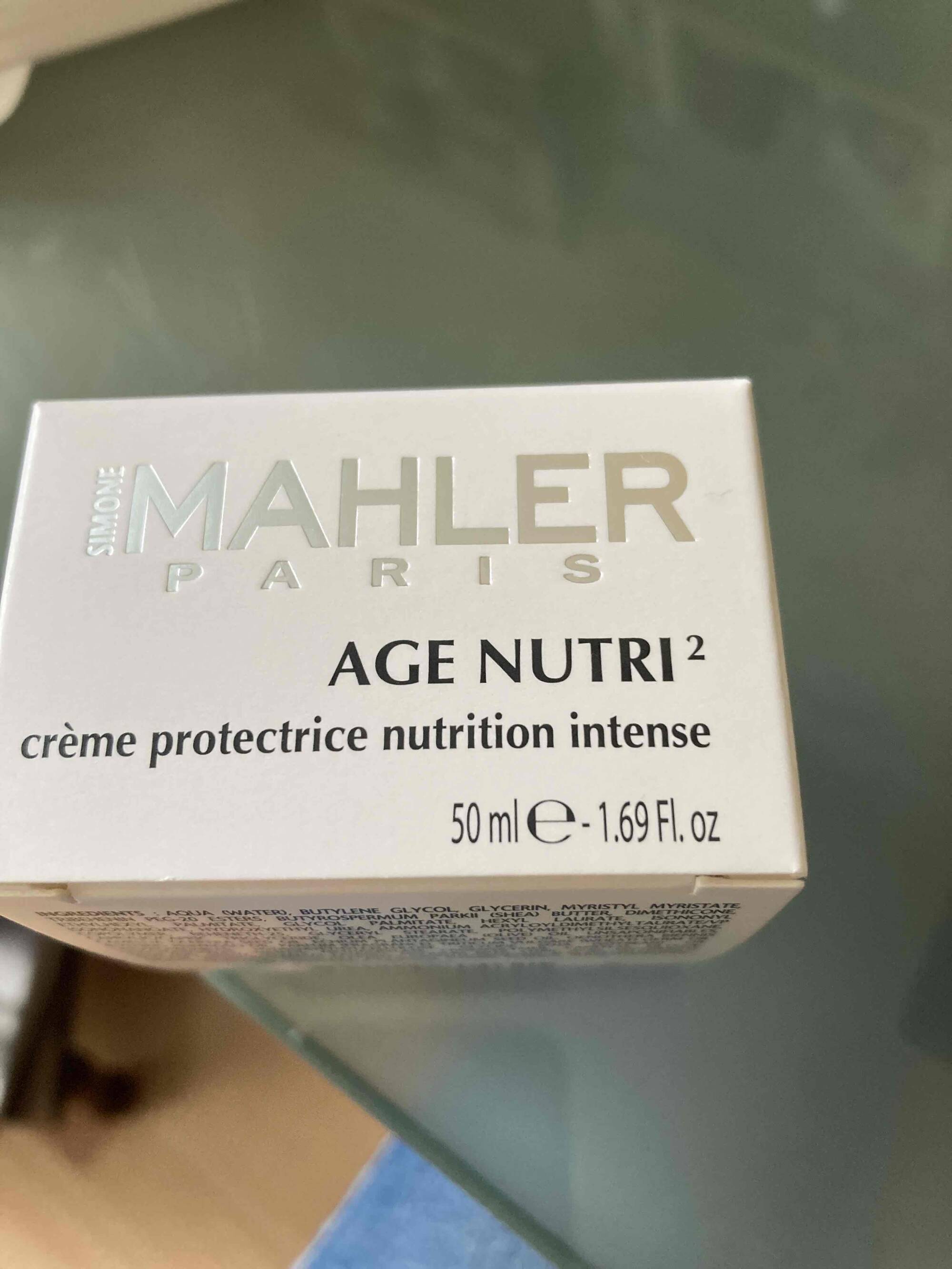 MAHLER - Age Nutri2 - Crème protectrice nutrition intense