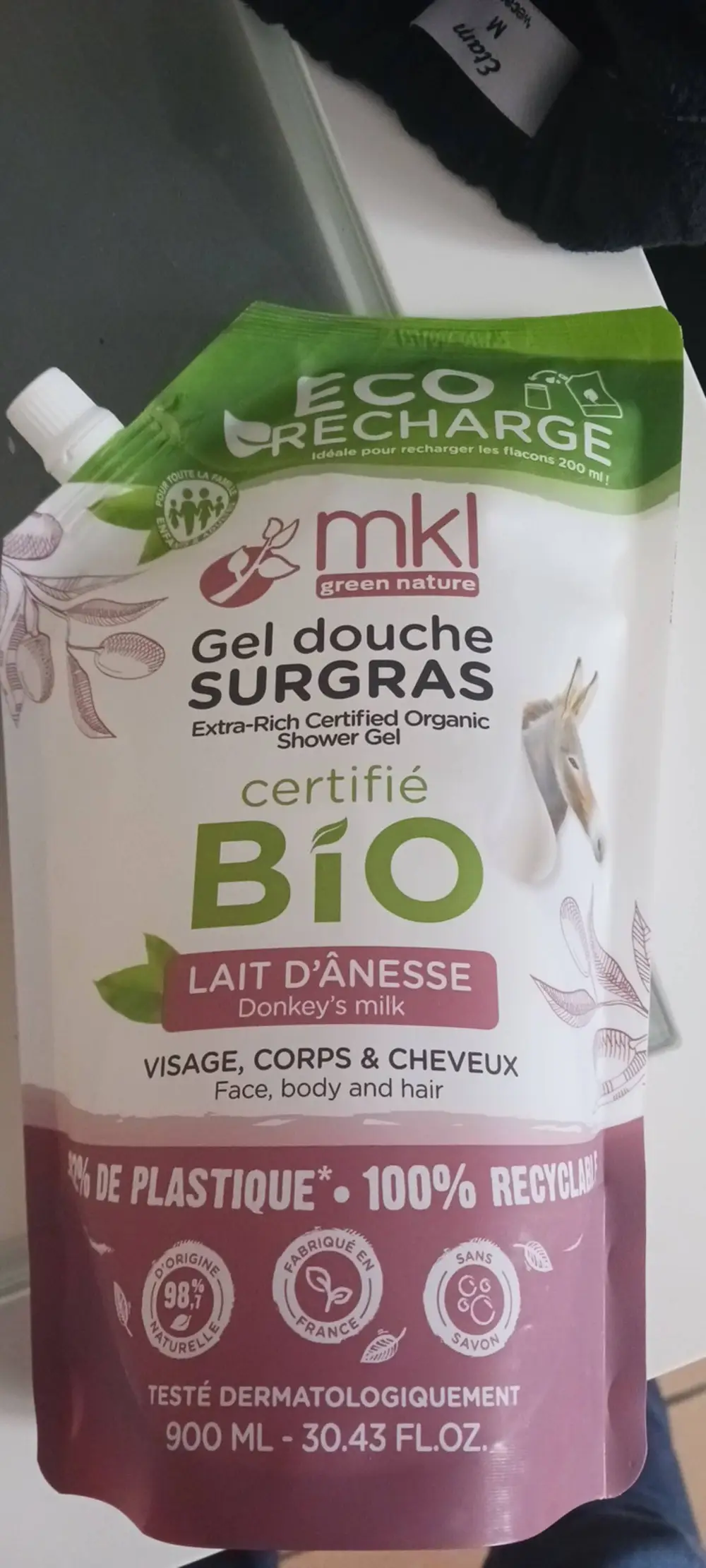 MKL GREEN NATURE - Gel douche surgras lait d'ânesse