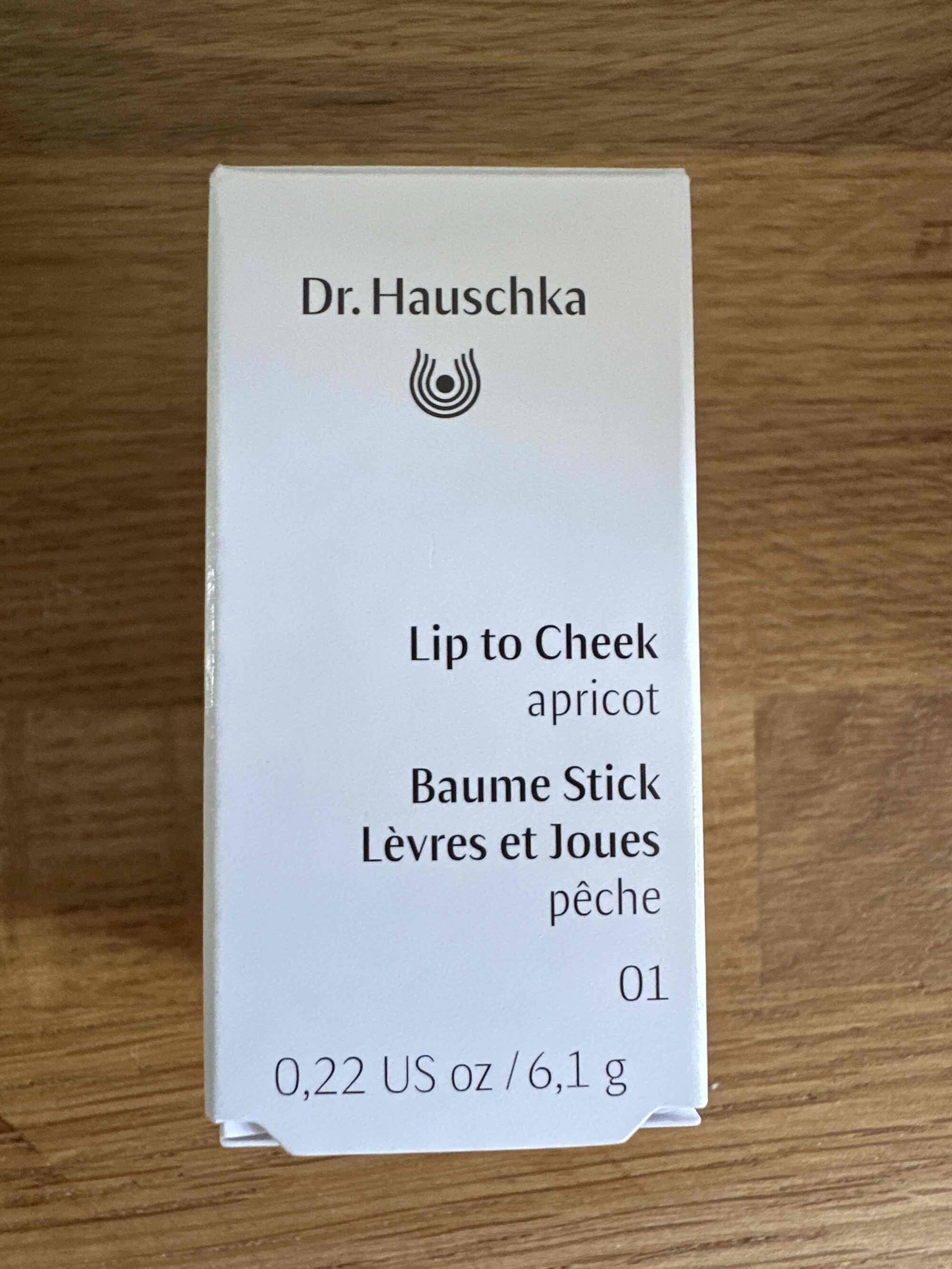 DR. HAUSCHKA - Baume stick  lèvres et joues pêche 01