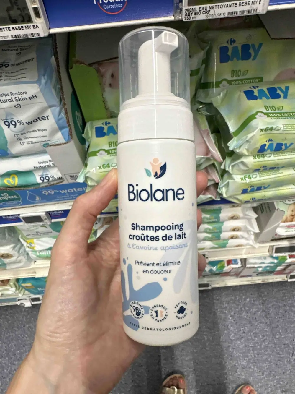 BIOLANE - Shampooing croûtes de lait à l'avoine apaisant