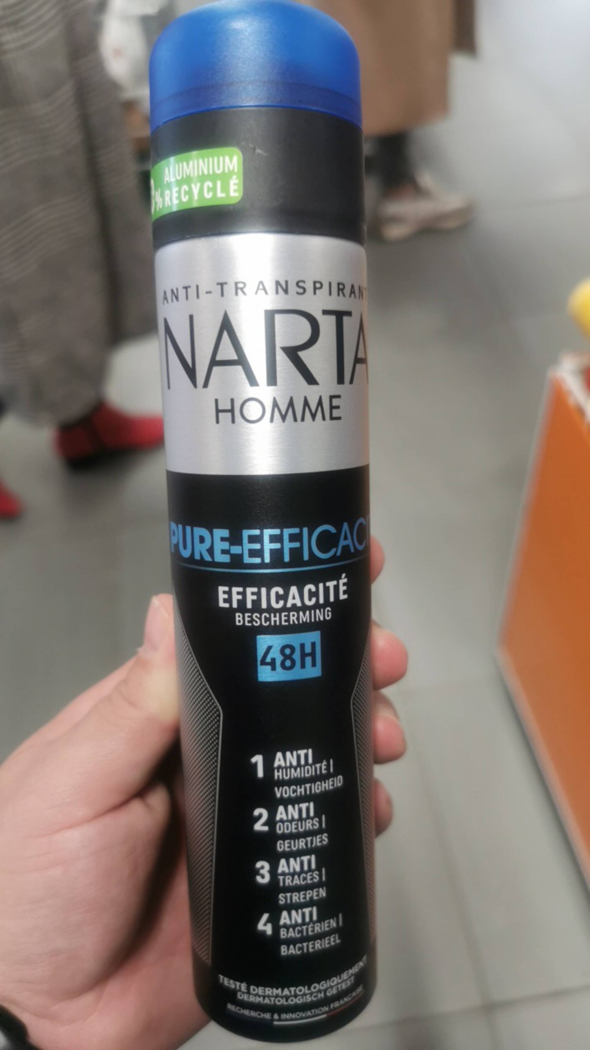 NARTA - Anti-transpirant homme pure-efficacité 48h