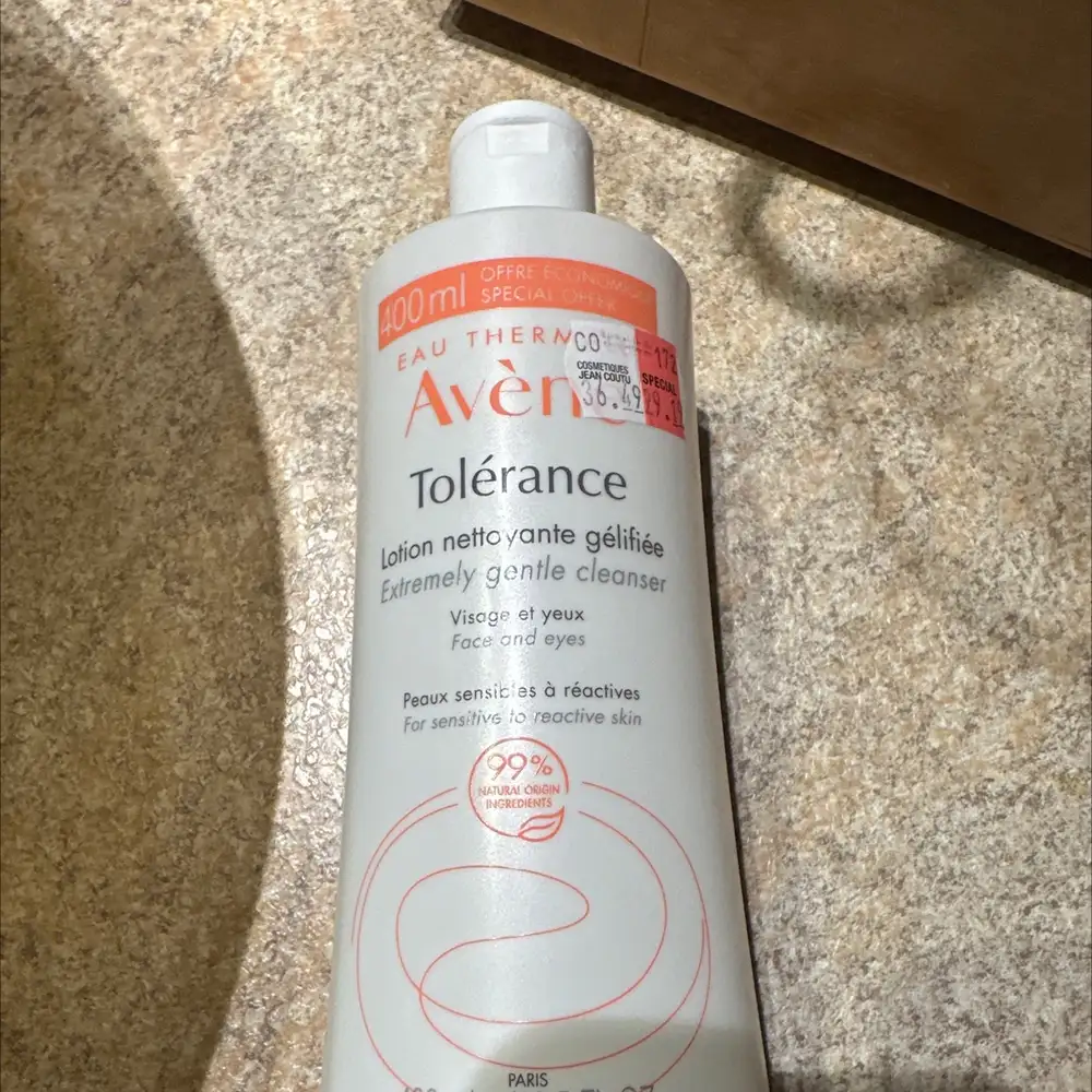 AVÈNE - Tolérance - Lotion nettoyante gélifiée