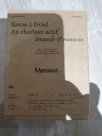 MOTSENT - Lavande & romarin - Savon à froid au charbon actif
