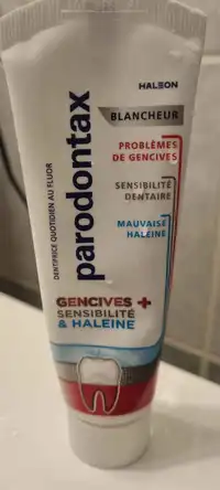PARODONTAX - Blancheur - Dentifrice quotidien au fluor