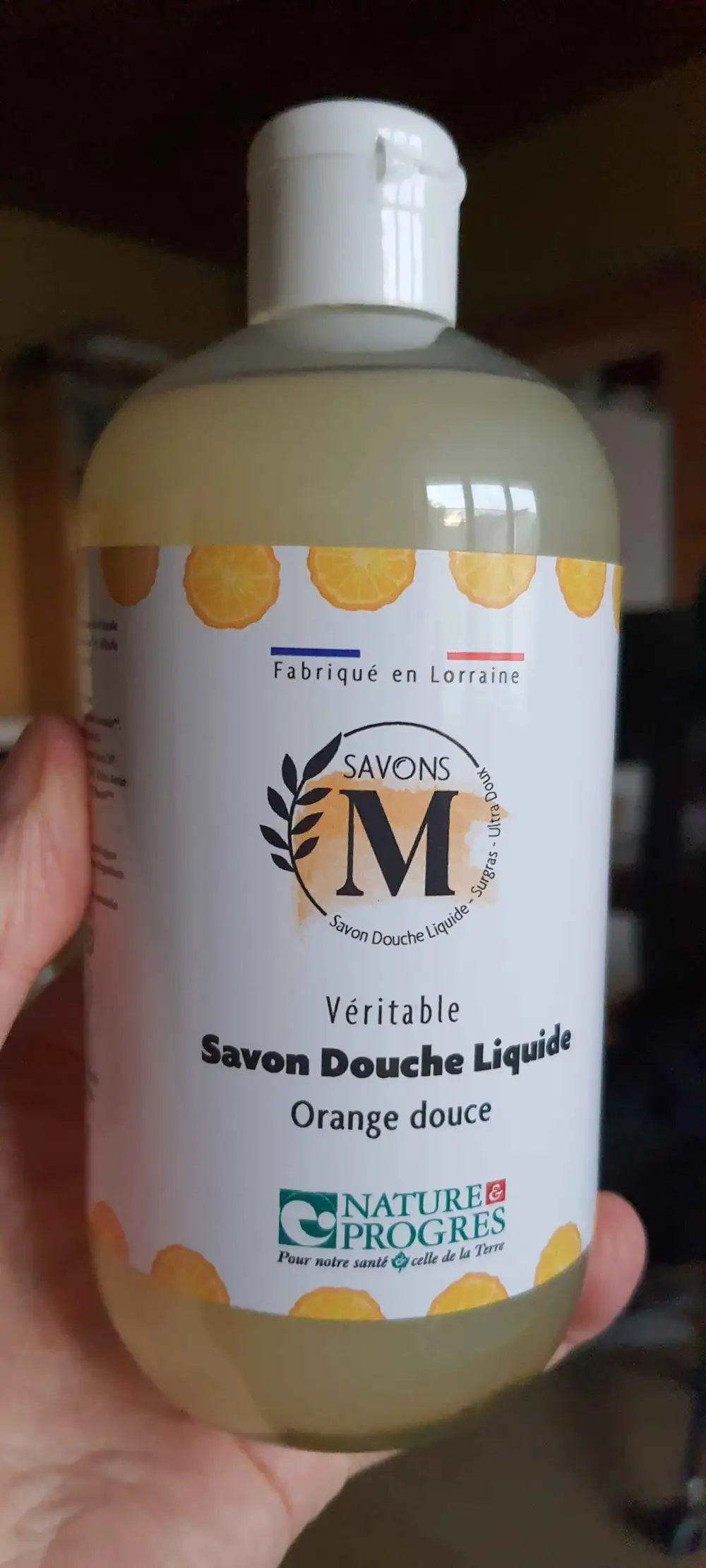 SAVONS M - Véritable savon douche liquide orange douce