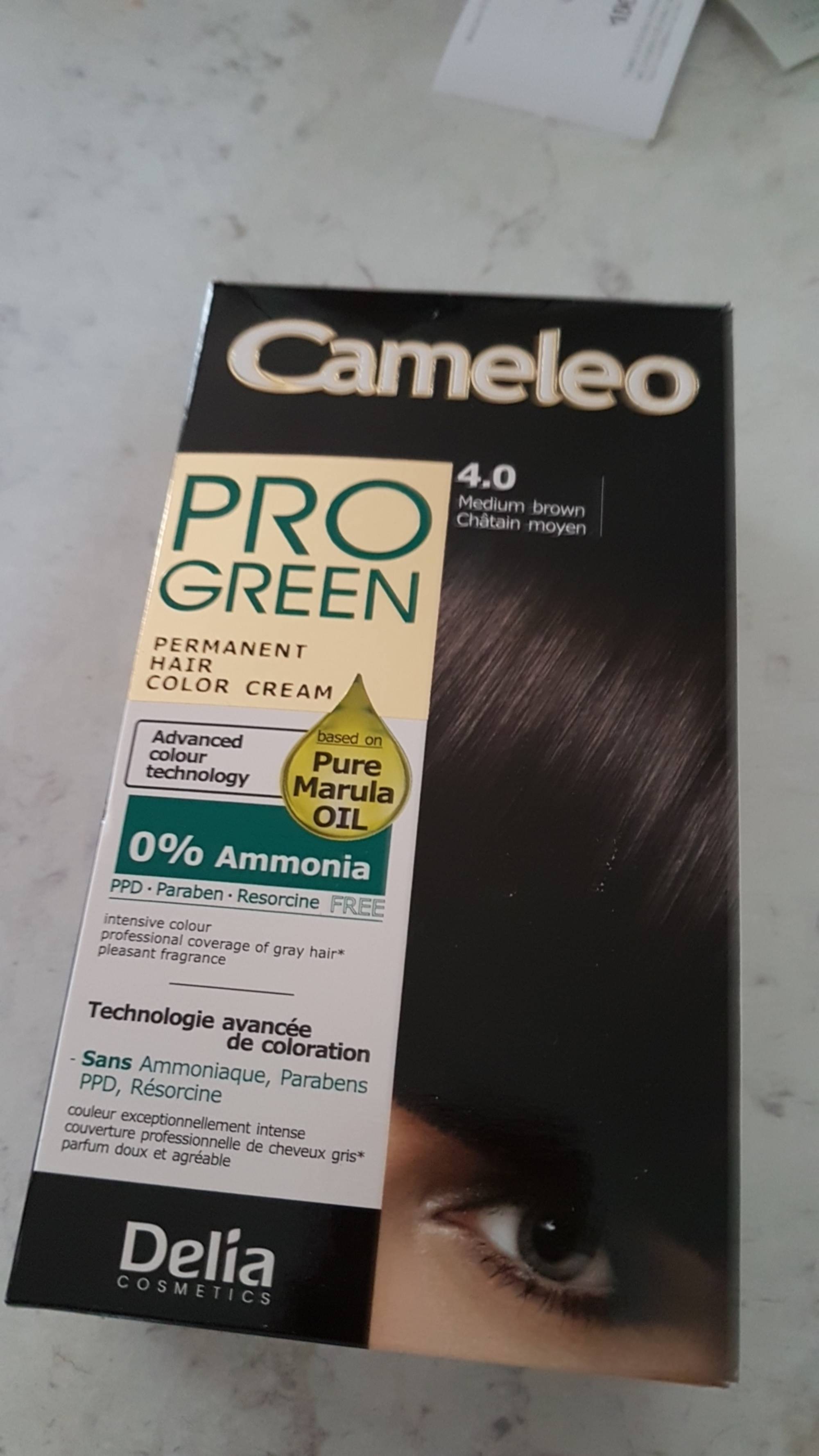 DELIA COSMETICS - Cameleo - Permanent hair color cream 4.0 medium brown
