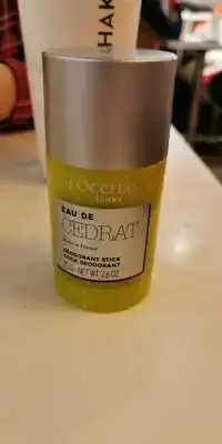 L'OCCITANE - Eau de cédrat - Déodorant stick homme