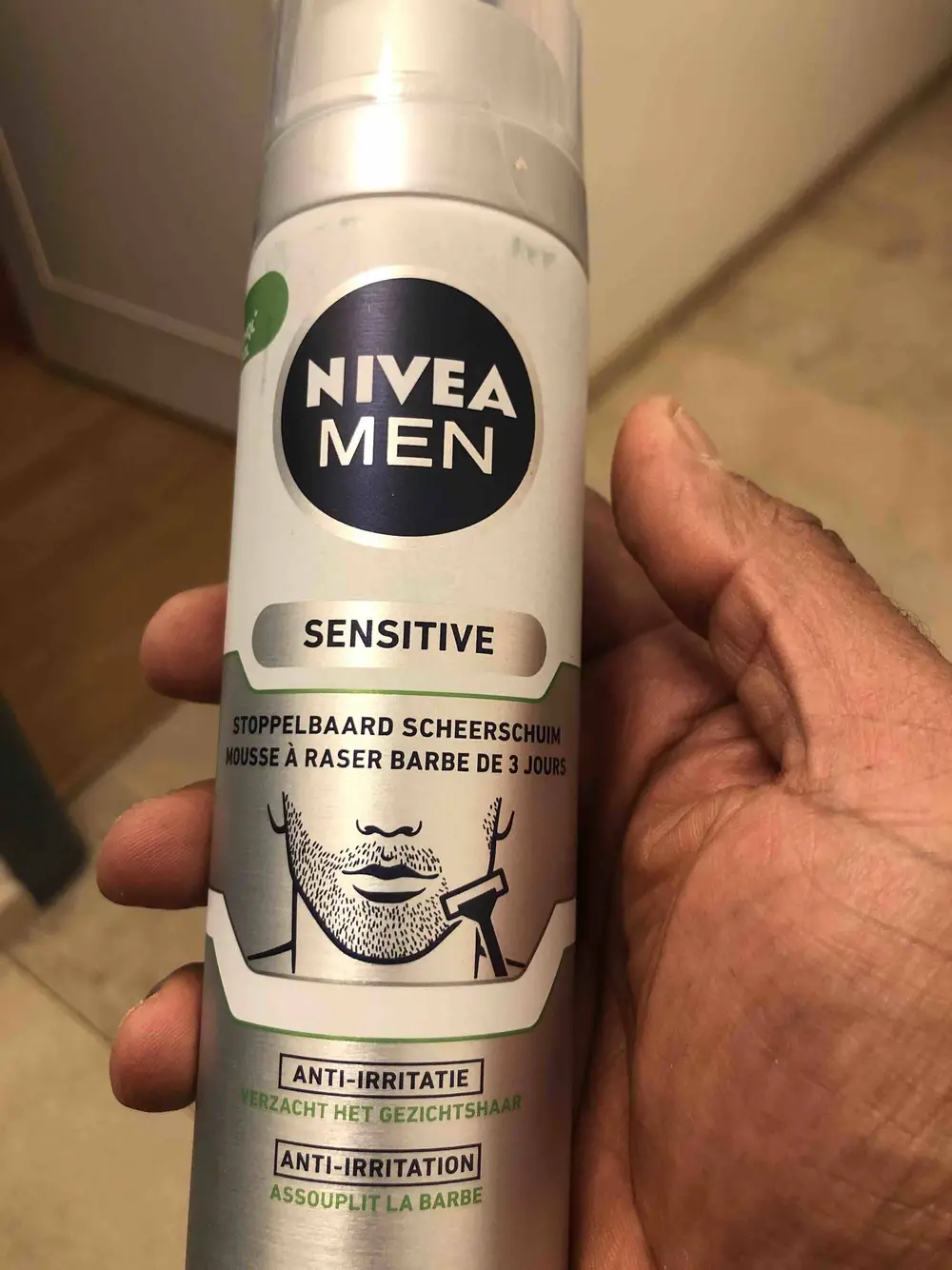 NIVEA - Men Sensitive - Mousse à raser barbe de 3 jours