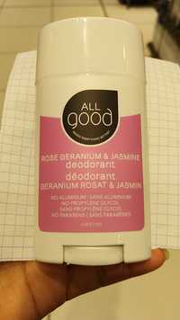 ALL GOOD - Rose Géranium & Jasmine - Déodorant