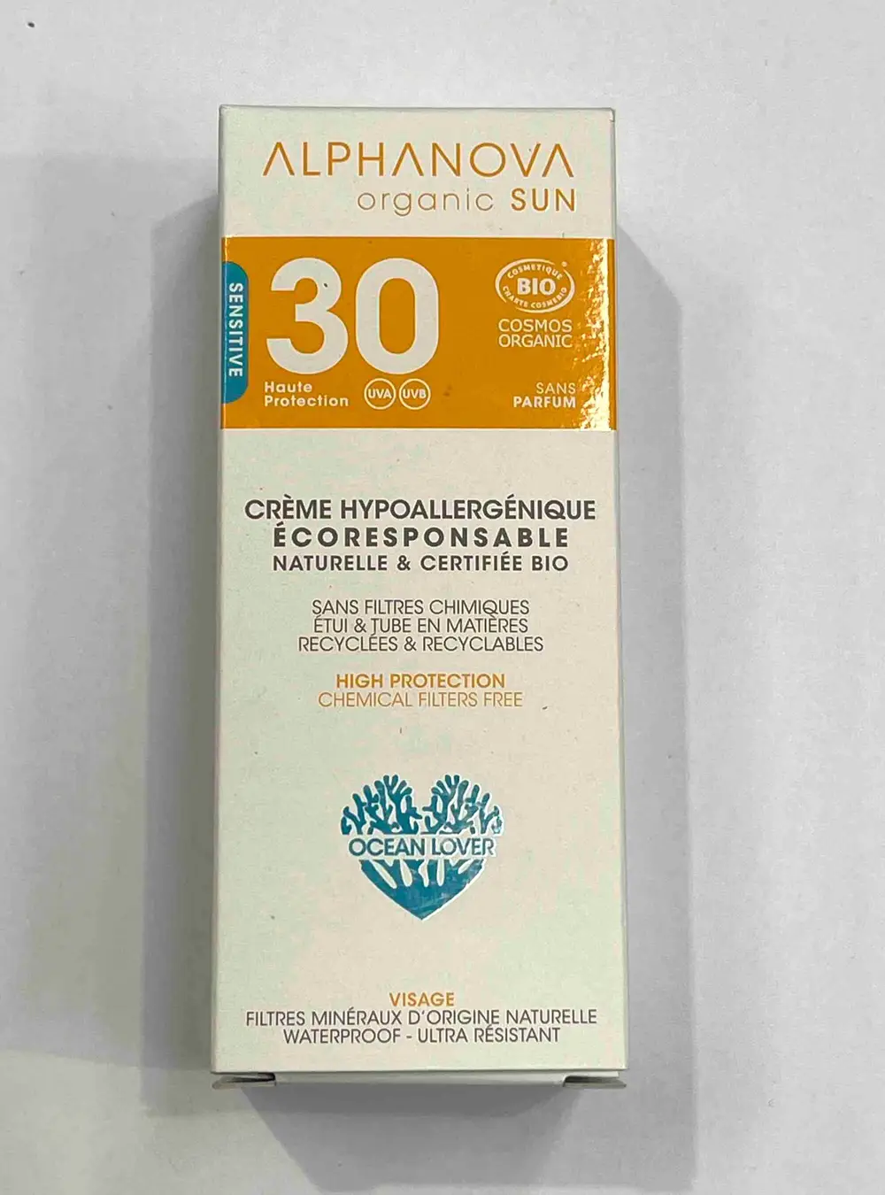 ALPHANOVA - Crème hypoallergénique SPF 30