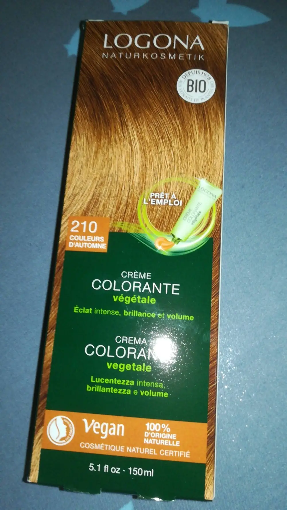 LOGONA - Crème colorante végétale 210 couleurs d'automne