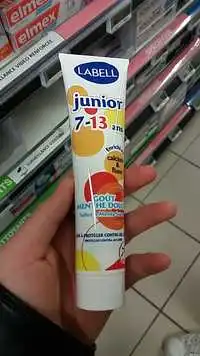 LABELL - Dentifrice junior 7-13 ans goût menthe douce