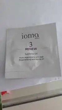 IOMA - 3 Renew - Huile régénérante anti-âge