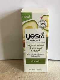 YES TO - Avocado - Fragrance-free daily eye cream