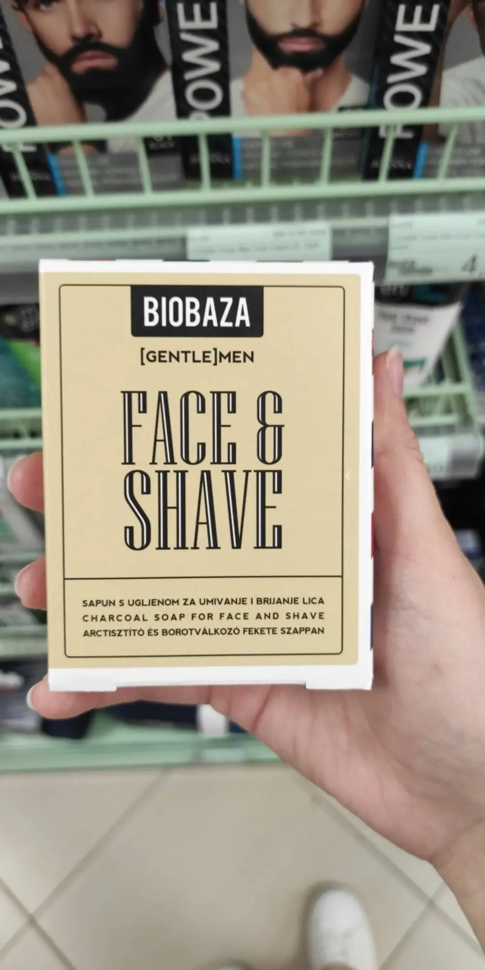 BIOBAZA - Men Face & shave - Charcoal soap